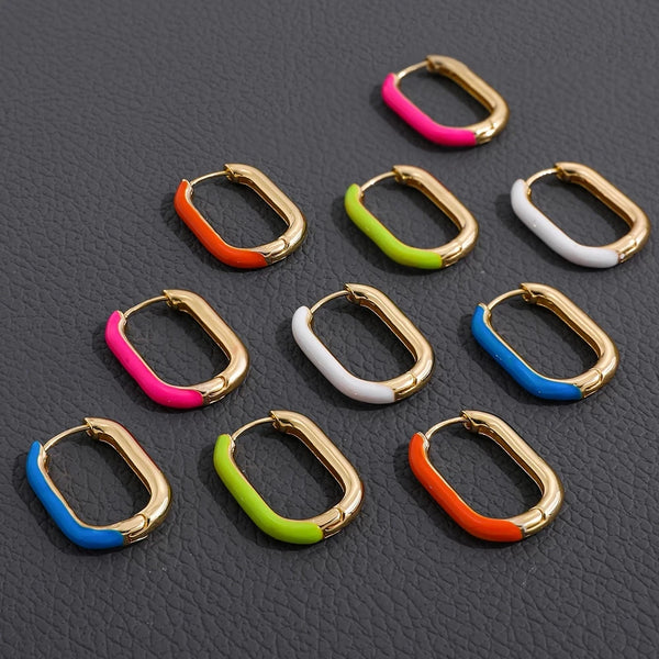 Minimalist U Shaped Geometric Hoop Earrings