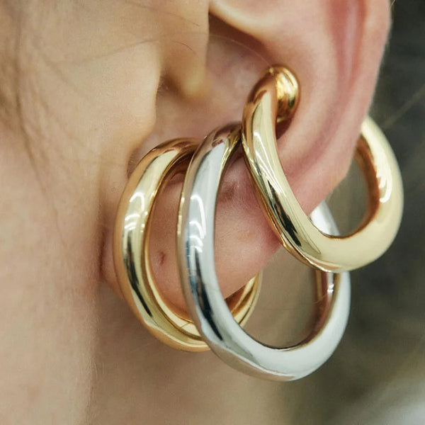 Gold Color Ear Cuff Clip-On Earrings