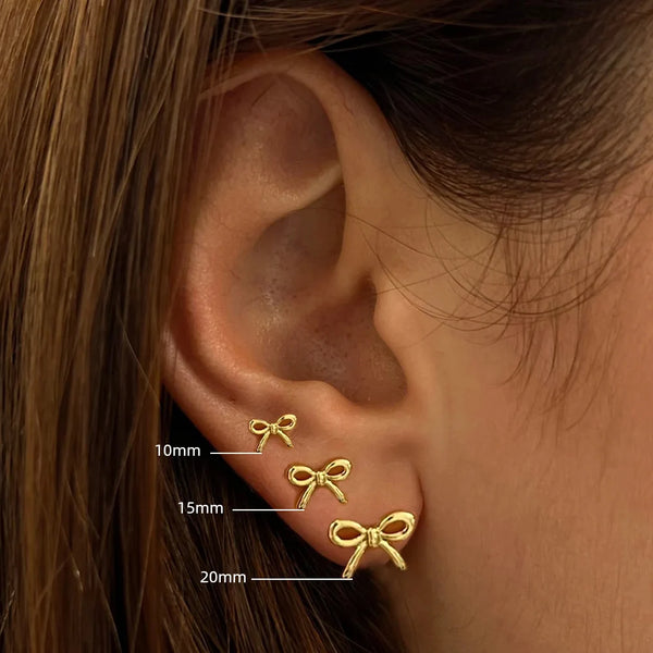 Gold Plated Bowkont Stud Earrings