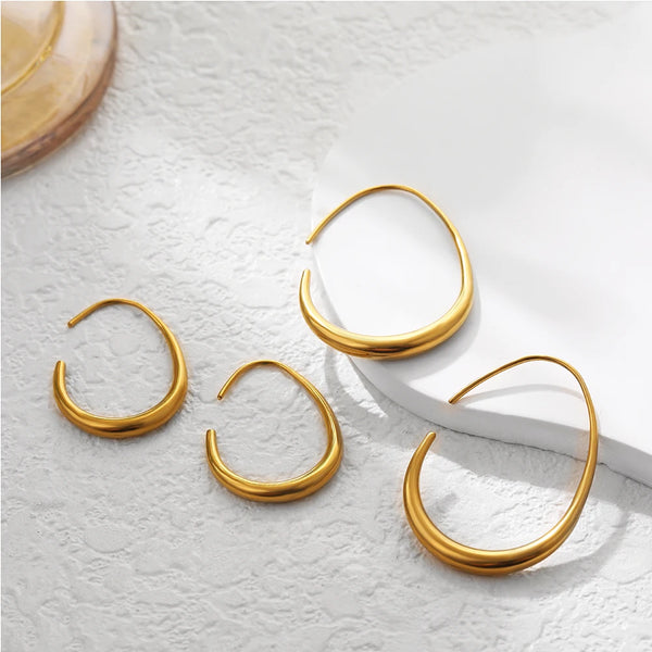 Lightweight Teardrop Hoop Earrings