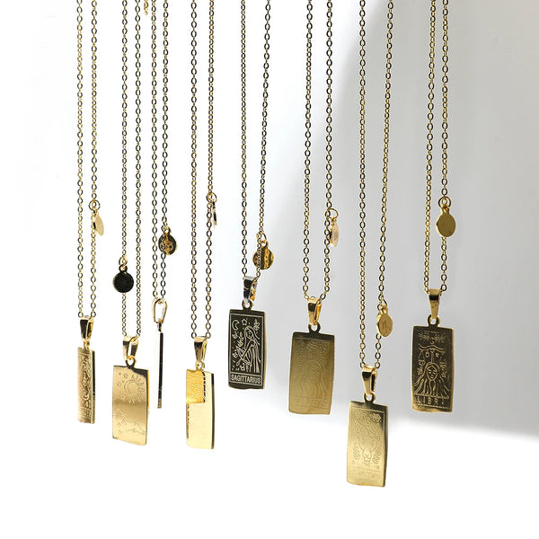 Vintage Zodiac Constellations Pendant Necklace