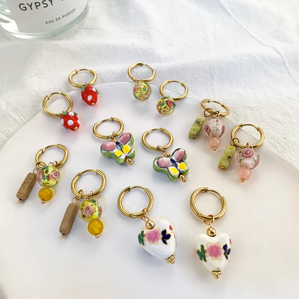 Y2k Aesthetic Hand Painted Butterfly Earrings