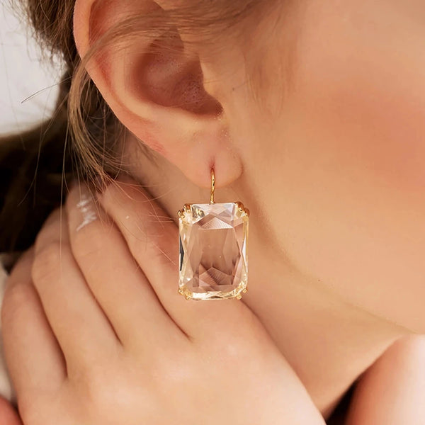 Transparent Resin Pendant Hanging Earring