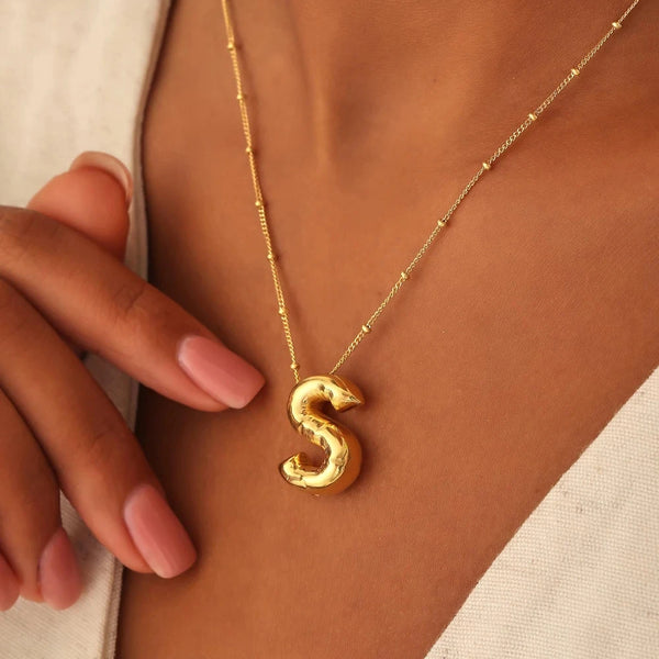 Lightweight Chunky Initial Necklace